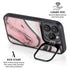 Pink Marble Ink iPhone 15 Pro Kickstand Case
